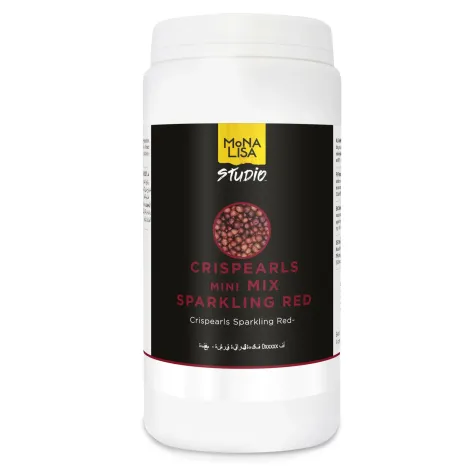 Mona Lisa Studio Crispearls Mini Mix Sparkling Red in a 350g tub